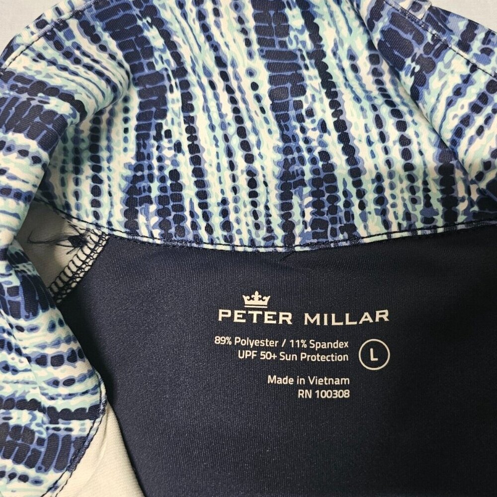 Peter Millar Women Size L Golf Katy Full Zip Layer Jacket Blue UPF50 Sun Pro - Picture 4 of 12